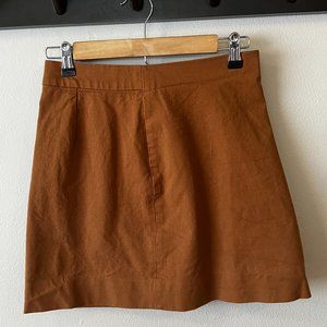 Everlane Work Friendly Mini Skirt in Camel Tan